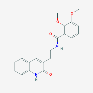 molecular formula C22H24N2O4 B2589703 N-(2-(5,8-二甲基-2-氧代-1,2-二氢喹啉-3-基)乙基)-2,3-二甲氧基苯甲酰胺 CAS No. 851406-52-5
