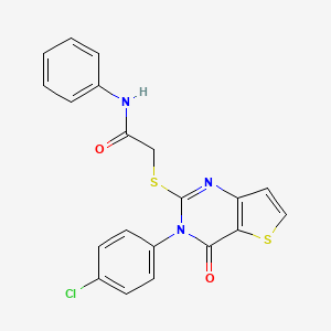 2-{[3-(4-chlorophenyl)-4-oxo-3,4-dihydrothieno[3,2-d]pyrimidin-2-yl]sulfanyl}-N-phenylacetamide