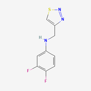 molecular formula C9H7F2N3S B2589714 3,4-difluoro-N-[(1,2,3-thiadiazol-4-yl)methyl]aniline CAS No. 1156896-36-4