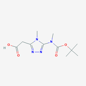 2-[4-Methyl-5-[methyl-[(2-methylpropan-2-yl)oxycarbonyl]amino]-1,2,4-triazol-3-yl]acetic acid