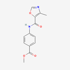 molecular formula C13H12N2O4 B2589725 4-(4-甲基恶唑-5-甲酰胺基)苯甲酸甲酯 CAS No. 862828-92-0