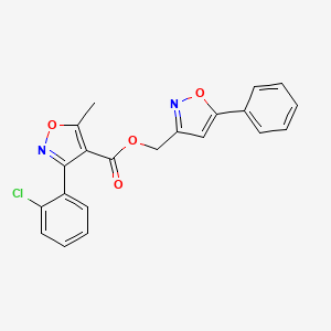 (5-Phenylisoxazol-3-yl)methyl 3-(2-chlorophenyl)-5-methylisoxazole-4-carboxylate
