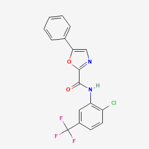 molecular formula C17H10ClF3N2O2 B2589734 N-(2-氯-5-(三氟甲基)苯基)-5-苯基恶唑-2-甲酰胺 CAS No. 955673-24-2