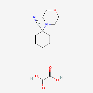 1-Morpholin-4-ylcyclohexane-1-carbonitrile;oxalic acid