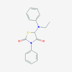 molecular formula C17H16N2O2S B258974 5-(Ethylanilino)-3-phenyl-1,3-thiazolidine-2,4-dione 