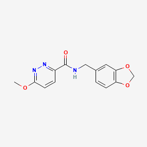 N-(benzo[d][1,3]dioxol-5-ylmethyl)-6-methoxypyridazine-3-carboxamide