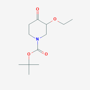 molecular formula C12H21NO4 B2589750 Tert-butyl 3-ethoxy-4-oxopiperidine-1-carboxylate CAS No. 1171127-44-8