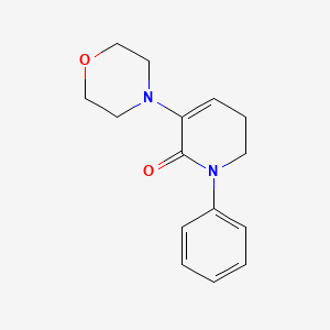 molecular formula C15H18N2O2 B2589751 3-Morpholino-1-phenyl-5,6-dihydropyridin-2(1H)-one CAS No. 1197377-73-3
