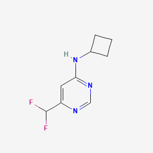 molecular formula C9H11F2N3 B2589760 N-cyclobutyl-6-(difluoromethyl)pyrimidin-4-amine CAS No. 2097857-76-4