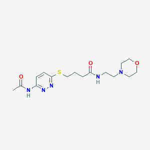 4-((6-acetamidopyridazin-3-yl)thio)-N-(2-morpholinoethyl)butanamide