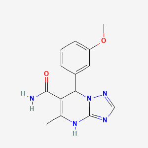 7-(3-Methoxyphenyl)-5-methyl-4,7-dihydro[1,2,4]triazolo[1,5-a]pyrimidine-6-carboxamide