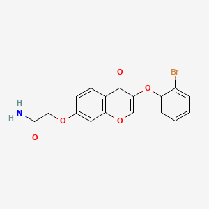 molecular formula C17H12BrNO5 B2589765 2-((3-(2-bromophenoxy)-4-oxo-4H-chromen-7-yl)oxy)acetamide CAS No. 847185-24-4