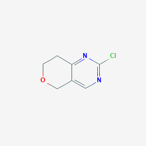 molecular formula C7H7ClN2O B2589773 2-Chloro-7,8-dihydro-5H-pyrano[4,3-D]pyrimidine CAS No. 1260669-93-9