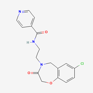 N-(2-(7-chloro-3-oxo-2,3-dihydrobenzo[f][1,4]oxazepin-4(5H)-yl)ethyl)isonicotinamide