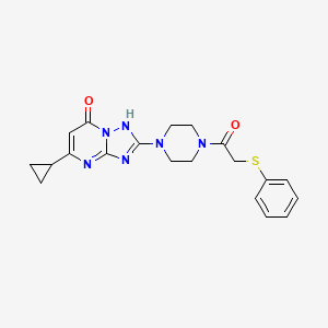 5-cyclopropyl-2-(4-(2-(phenylthio)acetyl)piperazin-1-yl)-[1,2,4]triazolo[1,5-a]pyrimidin-7(4H)-one