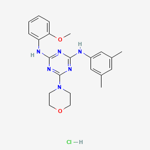 N2-(3,5-dimethylphenyl)-N4-(2-methoxyphenyl)-6-morpholino-1,3,5-triazine-2,4-diamine hydrochloride