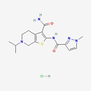 6-isopropyl-2-(1-methyl-1H-pyrazole-3-carboxamido)-4,5,6,7-tetrahydrothieno[2,3-c]pyridine-3-carboxamide hydrochloride