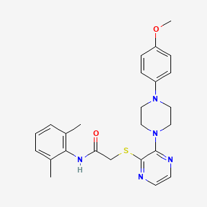molecular formula C25H29N5O2S B2589787 N-(2,6-dimethylphenyl)-2-({3-[4-(4-methoxyphenyl)piperazin-1-yl]pyrazin-2-yl}sulfanyl)acetamide CAS No. 1189670-16-3