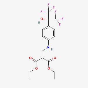 Diethyl 2-[[4-(1,1,1,3,3,3-hexafluoro-2-hydroxypropan-2-yl)anilino]methylidene]propanedioate