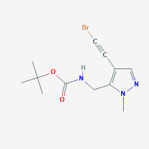 Tert-butyl N-[[4-(2-bromoethynyl)-2-methylpyrazol-3-yl]methyl]carbamate