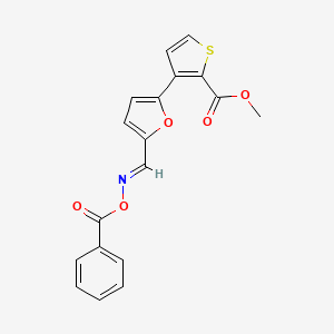 Methyl 3-(5-{[(benzoyloxy)imino]methyl}-2-furyl)-2-thiophenecarboxylate
