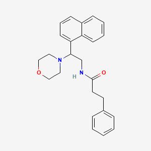 N-(2-morpholino-2-(naphthalen-1-yl)ethyl)-3-phenylpropanamide