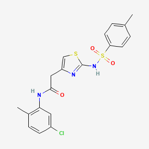 N-(5-chloro-2-methylphenyl)-2-(2-(4-methylphenylsulfonamido)thiazol-4-yl)acetamide