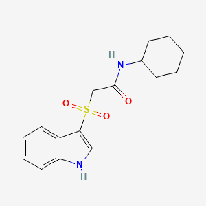 molecular formula C16H20N2O3S B2589820 N-cyclohexyl-2-(1H-indol-3-ylsulfonyl)acetamide CAS No. 850932-34-2