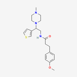 3-(4-methoxyphenyl)-N-(2-(4-methylpiperazin-1-yl)-2-(thiophen-3-yl)ethyl)propanamide