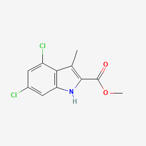 molecular formula C11H9Cl2NO2 B2589837 Methyl 4,6-dichloro-3-methyl-1H-indole-2-carboxylate CAS No. 2111043-18-4