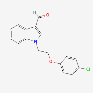 molecular formula C17H14ClNO2 B2589842 1-[2-(4-Chlorophenoxy)ethyl]-1H-indole-3-carbaldehyde CAS No. 329061-82-7