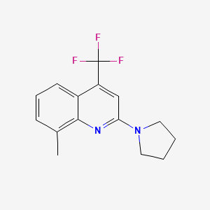 8-Methyl-2-(1-pyrrolidinyl)-4-(trifluoromethyl)quinoline