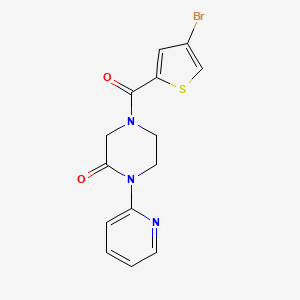 4-(4-Bromothiophene-2-carbonyl)-1-(pyridin-2-yl)piperazin-2-one