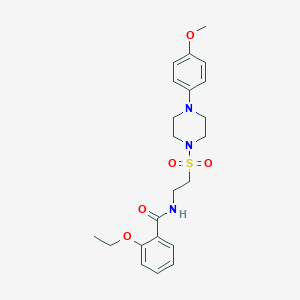 molecular formula C22H29N3O5S B2589849 2-etoxi-N-(2-((4-(4-metoxifenil)piperazin-1-il)sulfonil)etil)benzamida CAS No. 897619-29-3