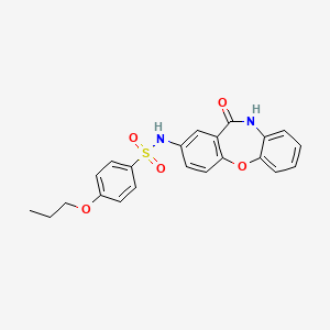 N-(11-oxo-10,11-dihydrodibenzo[b,f][1,4]oxazepin-2-yl)-4-propoxybenzenesulfonamide