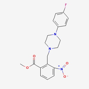 Methyl 2-{[4-(4-fluorophenyl)piperazino]methyl}-3-nitrobenzenecarboxylate