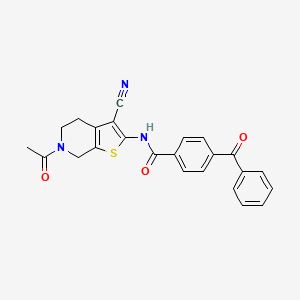 N-(6-acetyl-3-cyano-4,5,6,7-tetrahydrothieno[2,3-c]pyridin-2-yl)-4-benzoylbenzamide