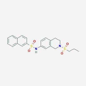 N-(2-(propylsulfonyl)-1,2,3,4-tetrahydroisoquinolin-7-yl)naphthalene-2-sulfonamide