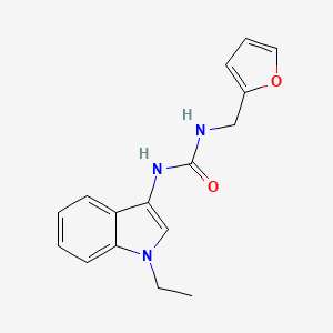 molecular formula C16H17N3O2 B2589871 1-(1-乙基-1H-吲哚-3-基)-3-(呋喃-2-基甲基)脲 CAS No. 899947-37-6