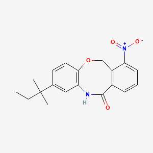 molecular formula C19H20N2O4 B2589881 7-nitro-2-(tert-pentyl)-6H-dibenzo[b,f][1,4]oxazocin-11(12H)-one CAS No. 866020-34-0