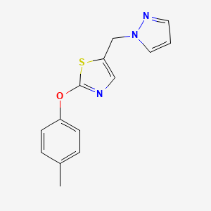 4-methylphenyl 5-(1H-pyrazol-1-ylmethyl)-1,3-thiazol-2-yl ether
