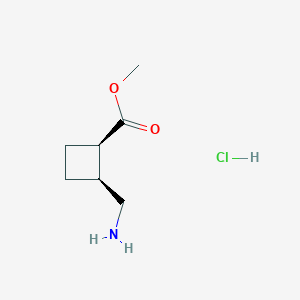 Methyl (1R,2S)-2-(aminomethyl)cyclobutane-1-carboxylate;hydrochloride