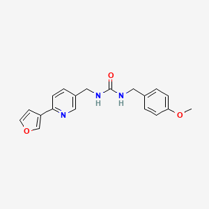 molecular formula C19H19N3O3 B2589893 1-((6-(Furan-3-yl)pyridin-3-yl)methyl)-3-(4-methoxybenzyl)urea CAS No. 2034521-49-6