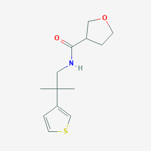 N-(2-methyl-2-(thiophen-3-yl)propyl)tetrahydrofuran-3-carboxamide