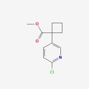 molecular formula C11H12ClNO2 B2589903 Methyl 1-(6-chloropyridin-3-yl)cyclobutane-1-carboxylate CAS No. 1887059-60-0