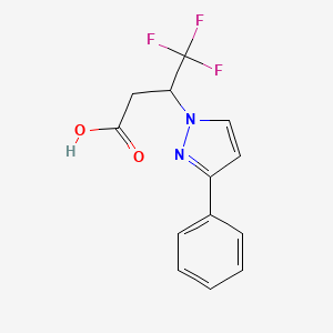 4,4,4-Trifluoro-3-(3-phenylpyrazol-1-yl)butanoic acid
