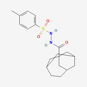 molecular formula C19H26N2O3S B2589908 4-methyl-N'-(tricyclo[4.3.1.1(3,8)]undecane-1-carbonyl)benzenesulfonohydrazide CAS No. 324036-87-5
