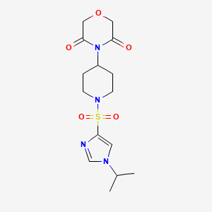 4-(1-((1-isopropyl-1H-imidazol-4-yl)sulfonyl)piperidin-4-yl)morpholine-3,5-dione