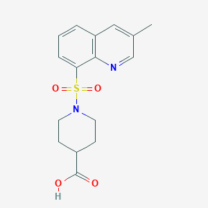 1-[(3-Methylquinolin-8-yl)sulfonyl]piperidine-4-carboxylic acid