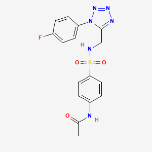 N-(4-(N-((1-(4-fluorophenyl)-1H-tetrazol-5-yl)methyl)sulfamoyl)phenyl)acetamide